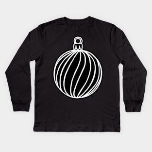 Simply Christmas Collection - Bauble - Alternative Xmas Colours Kids Long Sleeve T-Shirt